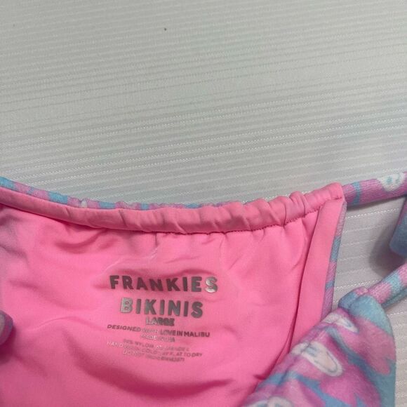 NWOT Frankie’s Tia Floral Print Terry Bikini Bottoms Size Large New - Picture 3 of 6